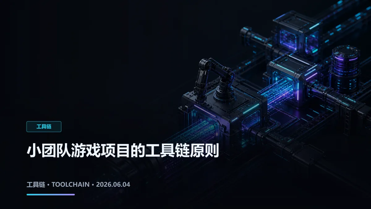 小团队游戏项目的工具链原则 封面